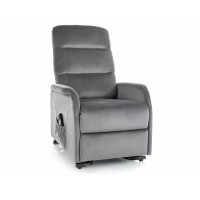 Izlaižams massāžas krēsls JUPITER M VELVET pelēks